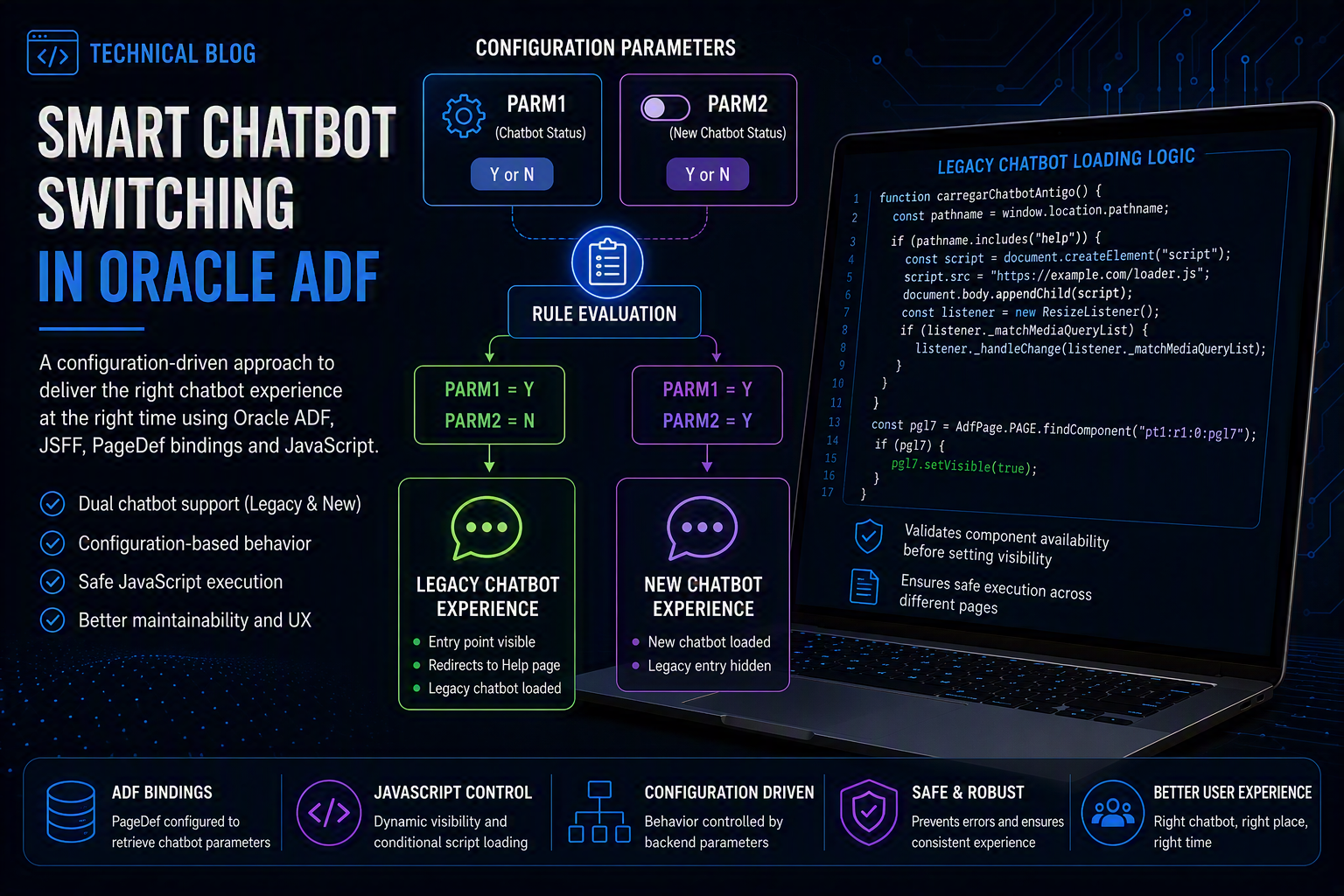 Smart Chatbot Switching in Oracle ADF